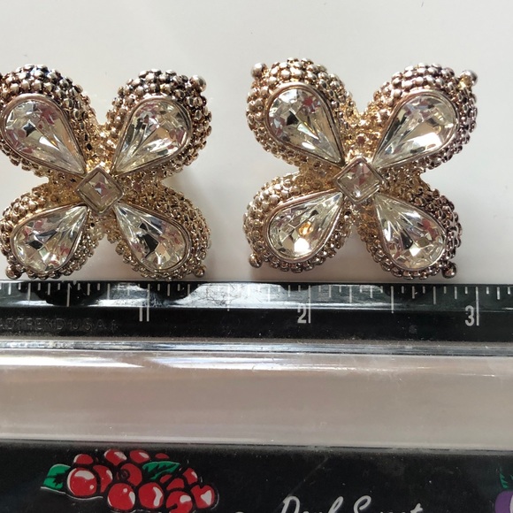 Vintage clip on earrings 1990s, unworn - Picture 8 of 8